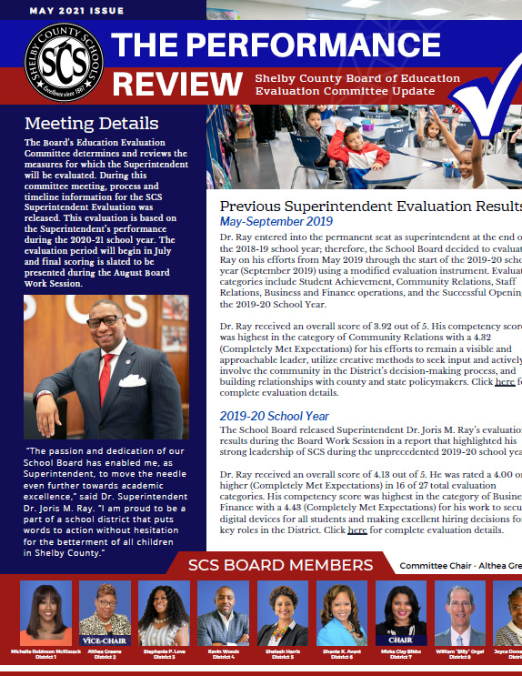 The Performance Review (Evaluation Committee Newsletter) May 2021